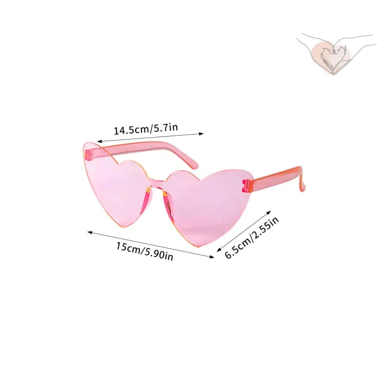 Gafas De Corazon Rojas (x8)