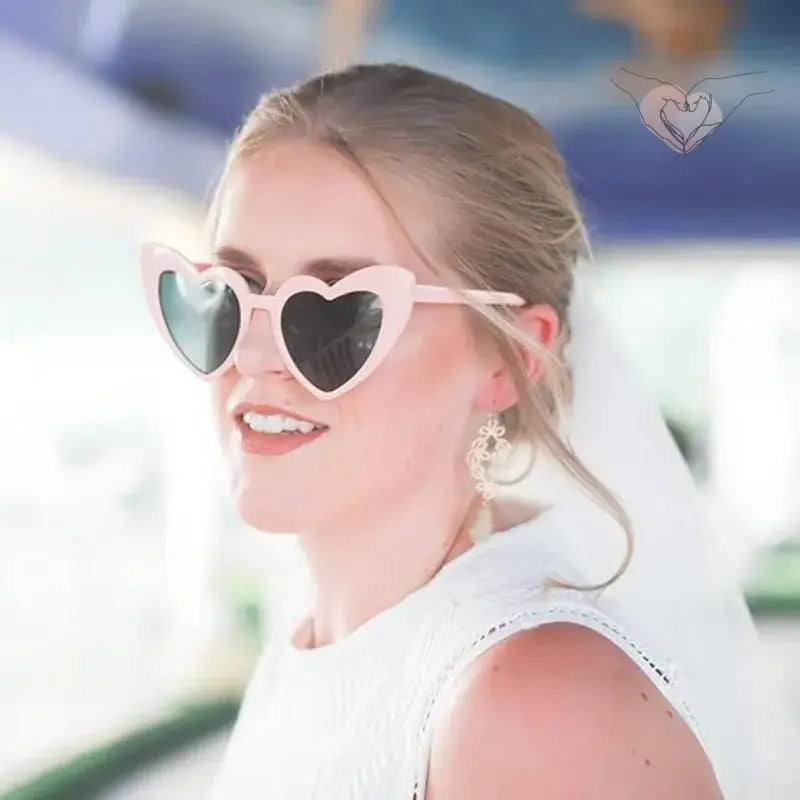Gafas De Corazon Rosas (x10)
