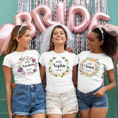 Camiseta Personalizada Despedida de Soltera Rosa Novia
