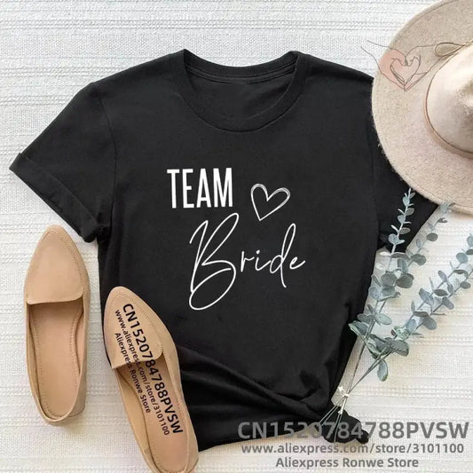 Camiseta Team Bride Preta - camiseta team bride