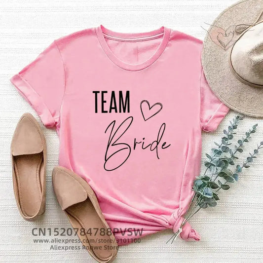 Camiseta Team Bride Rosa - camiseta team bride