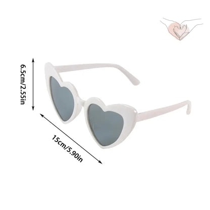 Gafas De Corazon Blancas (x10)
