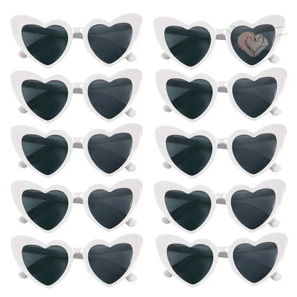 Gafas De Corazon Blancas (x10)