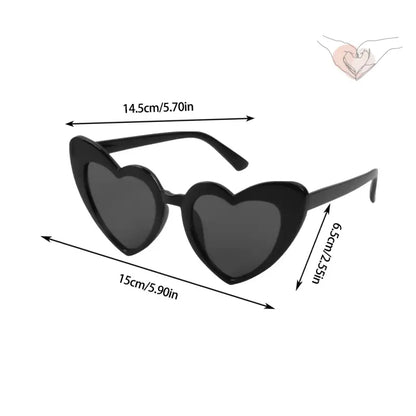 Gafas De Corazon Negras (x10)