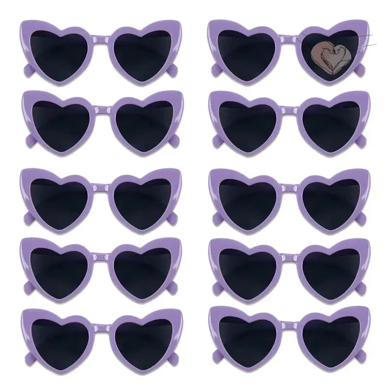 Gafas De Sol En Forma De Corazon (x10)