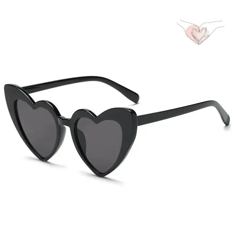 Gafas En Forma De Corazon Negras (x1)